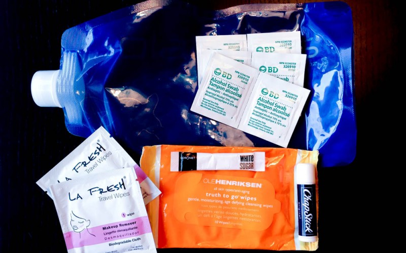 Travel skin savers for long flights. Photo by alphacityguides.