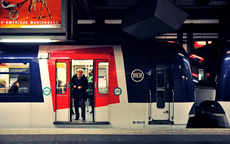 RER Train from CDG into Paris. Photo by <a href="http://www.flickr.com/photos/m-louis/5989346561/sizes/o/in/photolist-a8fY4T-dapBSr/">m-louis</a>