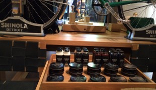 Saddle soap and Shinola bike at Shinola in New York. Photo by alphacityguides.