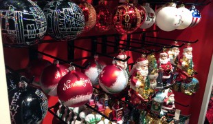 Christmas decorations at Columbus Circle Holiday Market in New York. Photo by alphacityguides.