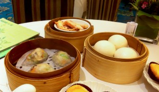 Dim Sum spread at Crystal Jade in Hong Kong. Photo by alphacityguides.