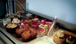 Pastry counter at the Dalloyau tea salon. Photo by alphacityguides