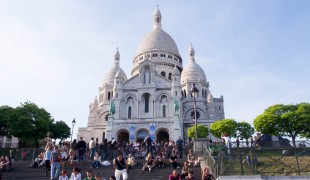 Steps at the Basilica of the Sacré Coeur in Paris. Photo by alphacityguides.