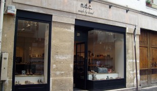 Store front at n.d.c. made by hand in Paris. Photo by alphacityguides.