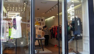 Store front at Claudie Pierlot in Paris. Photo by alphacityguides.