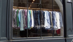 Window display at L’Habilleur in Paris. Photo by alphacityguides.