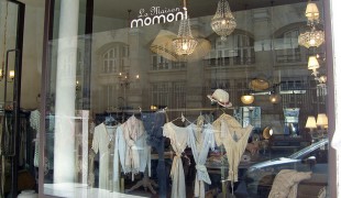 Store front at La Maison Momoni in Paris. Photo by alphacityguides.