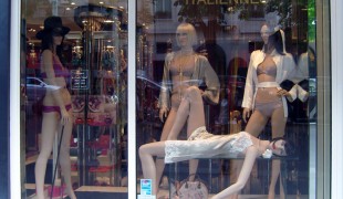 Window display and store front at O Caprices de Lili in Paris. Photo by alphacityguides.