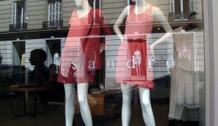 Window display at Sandro in Paris. Photo by alphacityguides.