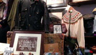 Fashion display at The Vintage Showroom in London. Photo by alphacityguides.