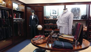 Classic menswear at Brooks Brothers in London. Photo by alphacityguides.