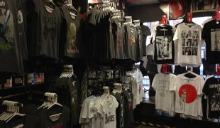 Rock and Roll T-shirts at B Famous in London. Photo by alphacityguides.