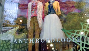 Window display at Anthropologie in New York. Photo by alphacityguides.