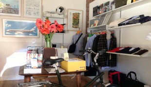 Fashion and accessory display inside Monocle in New York. Photo by alphacityguides.