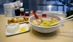 Ramen and fried chicken at Kamakura in Tokyo. Photo by alphacityguides.