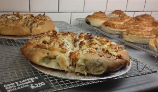 Goat cheese breakfast pie at The Albion in London. Photo by alphacityguides. 