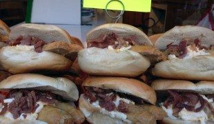 Breakfast Bagels at Cafe Columbia in London. Photo by alphacityguides.