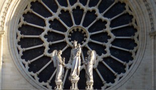 Close up at Notre Dame Cathedral in Paris. Photo by alphacityguides.