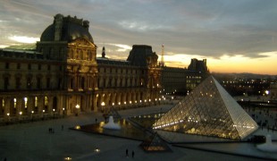 Courtyard at the Louvre. 