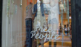 Window at Free People in New York. Photo by alphacityguides. 