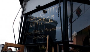 Storefront at Goldsmith Vintage in London. Photo by alphacityguides.