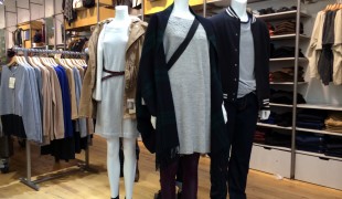 Womenswear fashion at Muji in New York. Photo by alphacityguides.