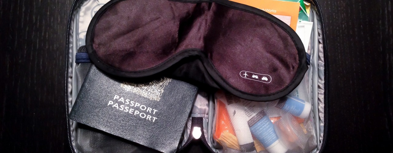 Flight kit to avoid jet lag. Photo by alphacityguides.