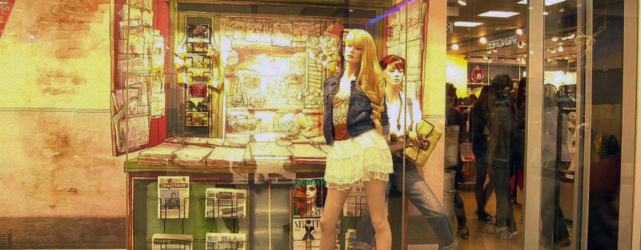 Store front at Bershka in Paris. Photo by alphacityguides.  
