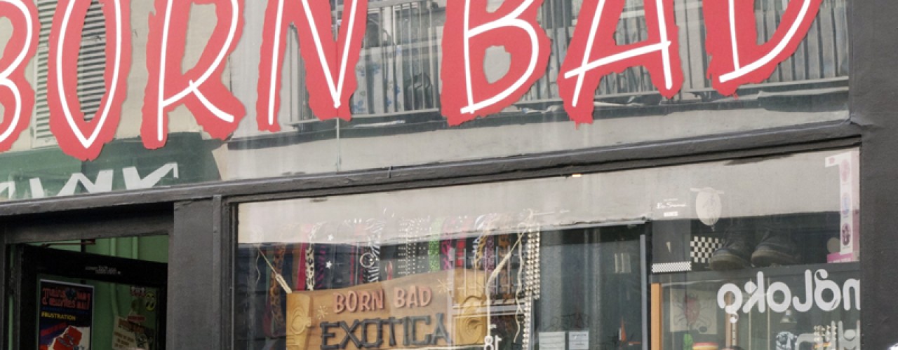 Store front at Born Bad Exotica in Paris. Photo by alphacityguides.