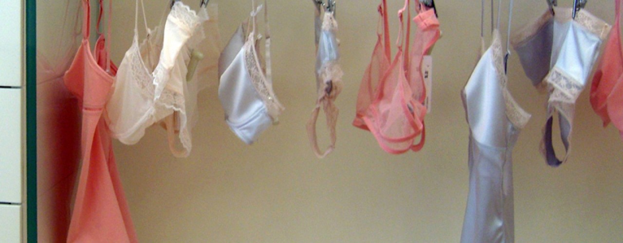 Lingerie display inside Eres in Paris. Photo by alphacityguides.