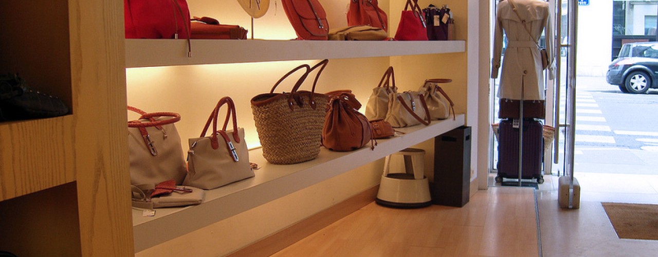 Fashion accessories inside La Bagagerie in Paris. Photo by alphacityguides.
