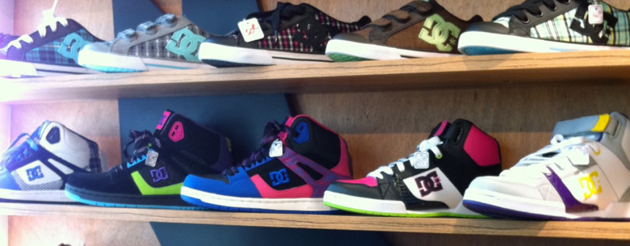 Sneakers inside Landscape Rockshop in Paris. Photo by alphacityguides.