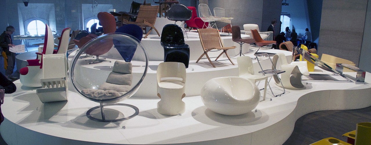 Modern furniture at Les Arts Décoratif in Paris. Photo by alphacityguides.