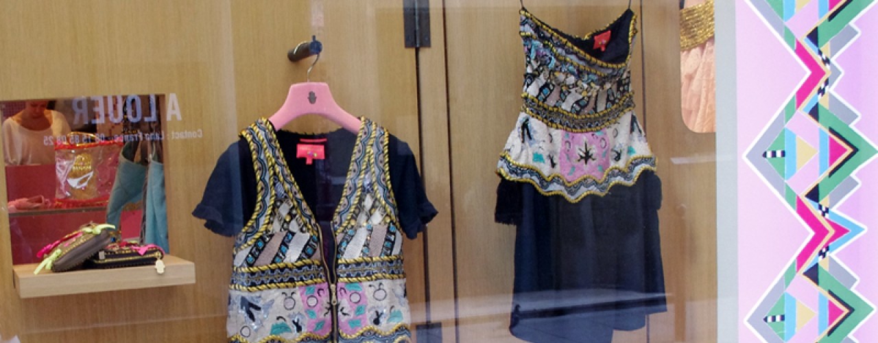 Fashion display at Manoush in Paris. Photo by alphacityguides.
