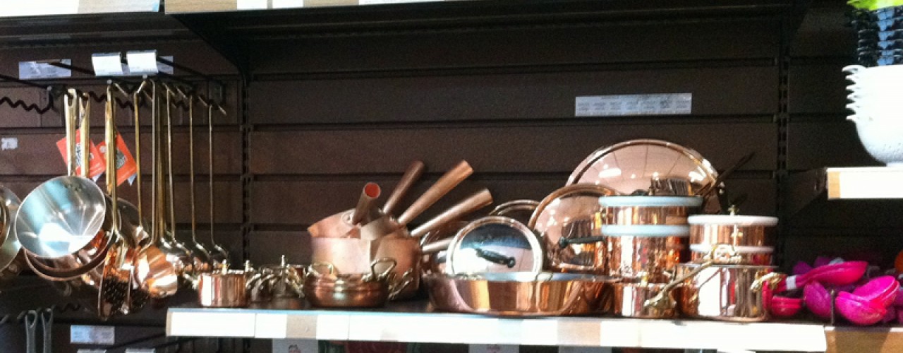 Cooking supplies inside Mora in Paris. Photo by alphacityguides.