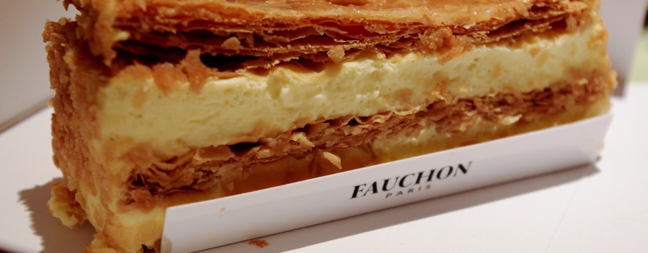 Mille-feuille at Fauchon in Paris. Photo by alphacityguides. 