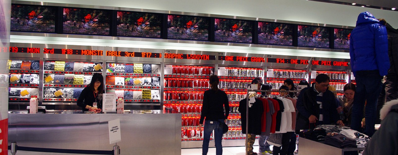 Fashion at UT Uniqlo in Tokyo. Photo by alphacityguides.