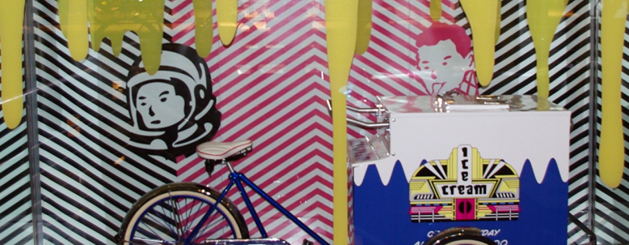 Display at Billionaire Boys Club & Ice Cream in Tokyo. Photo by alphacityguides.