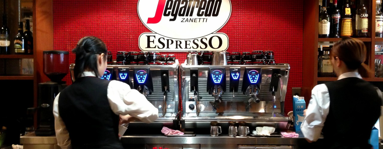 Baristas at Segafredo in Tokyo. Photo by alphacityguides.