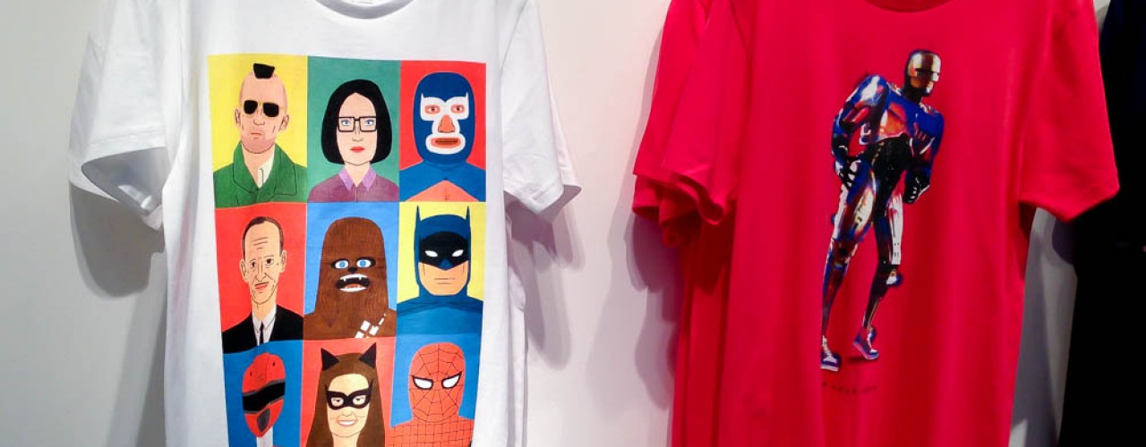 Tee display inside the TShirt Store in London. Photo by alphacityguides.