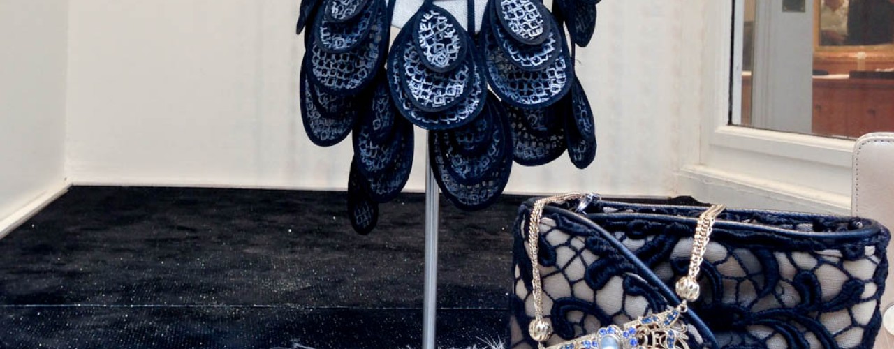 Intricate collar at Anne Fontaine in London. Photo by alphacityguides. 