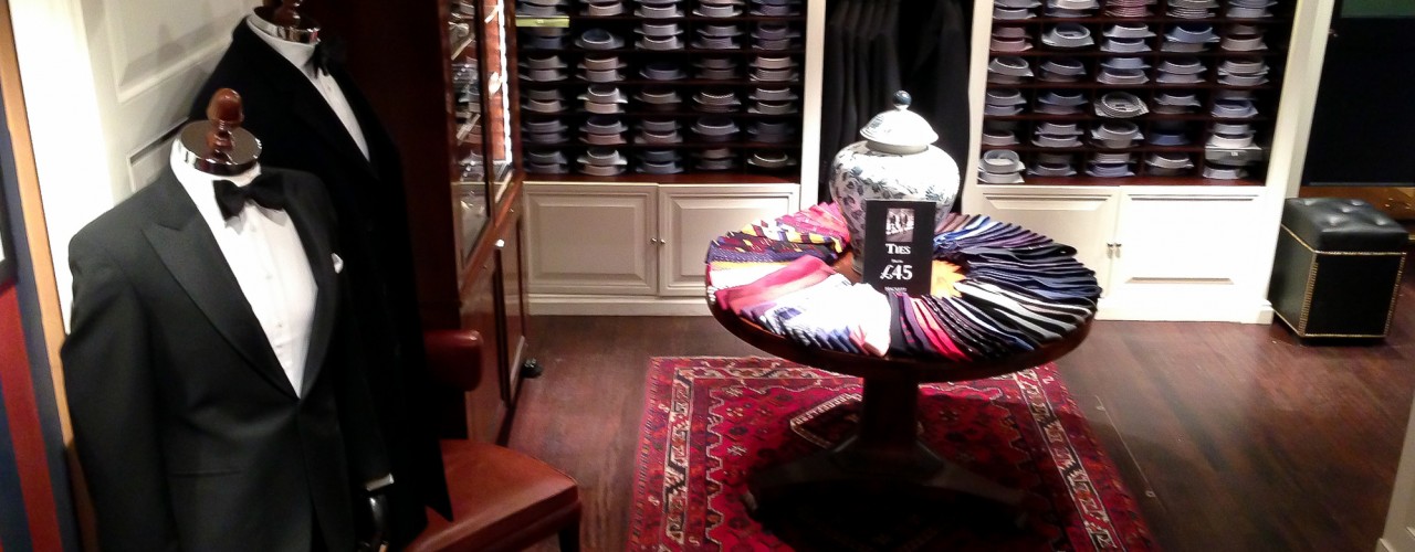 Formal menswear at Hackett in London. Photo by alphacityguides.