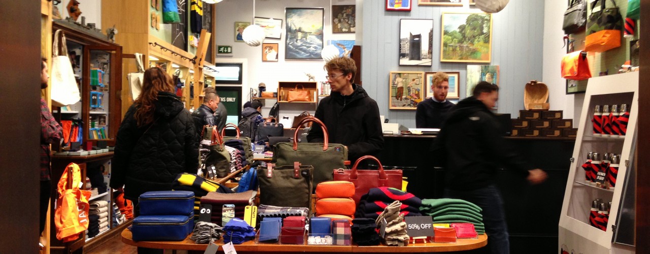 Menswear at Jack Spade in London. Photo by alphacityguides.