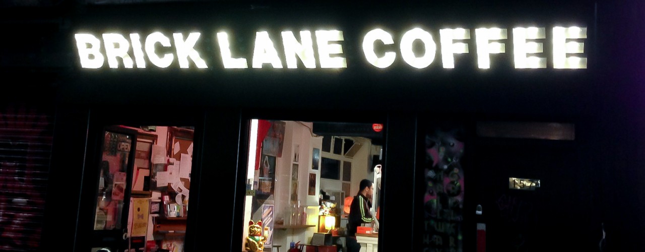 Brick Lane Coffee in London. Photo by alphacityguides.