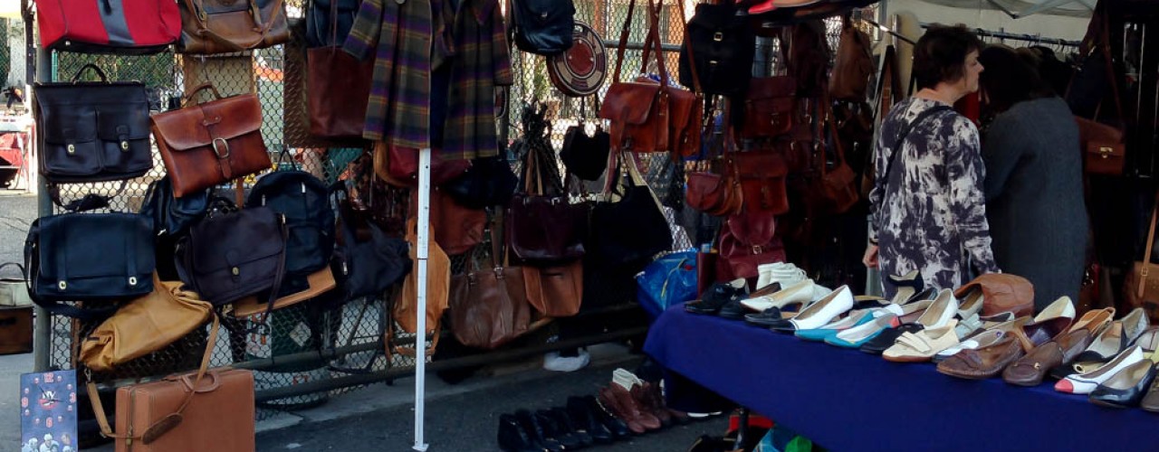 Vintage fashion at Hell's Kitchen Market in New York. Photo by alphacityguides.