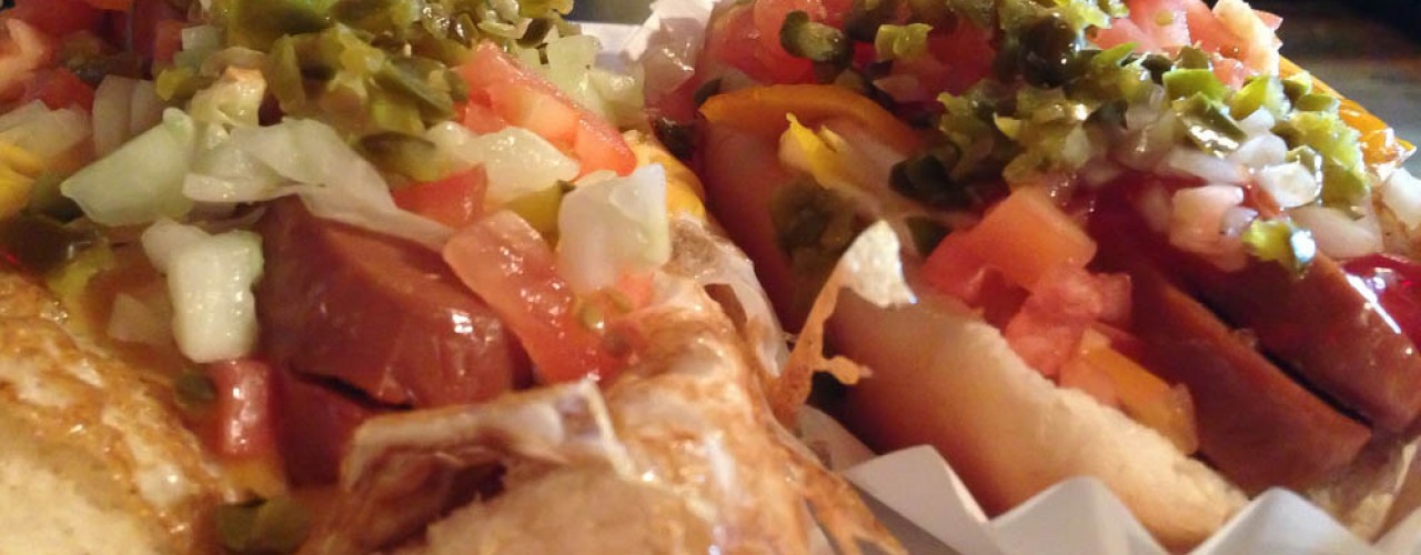 Hot dogs at Crif Dogs New York. Photo by alphacityguides.