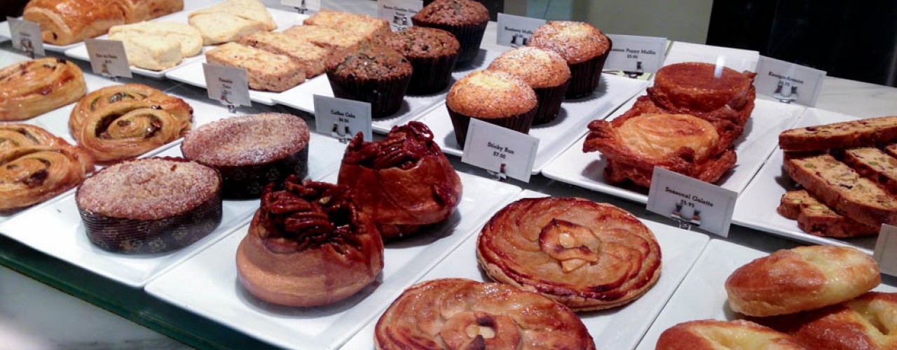 Pasty display case at Bouchon Bakery in New York. Photo by alphacityguides.