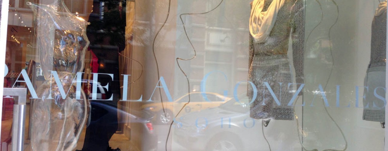Window dispaly at Pamela Gonzales in New York. Photo by alphacityguides.