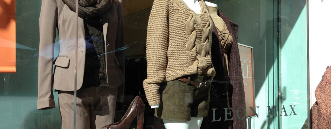 Window display at Max Studio in New York. Photo by alphacityguides.