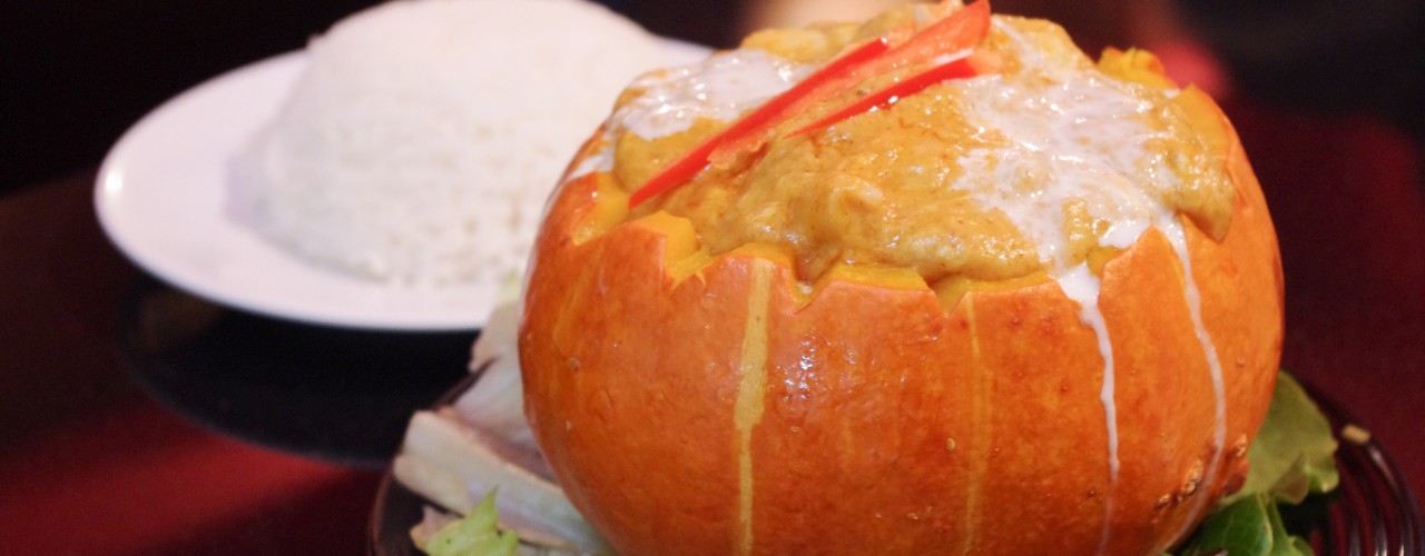 Pumpkin Curry at Tuk Tuk Thai in Hong Kong. Photo by alphacityguides.